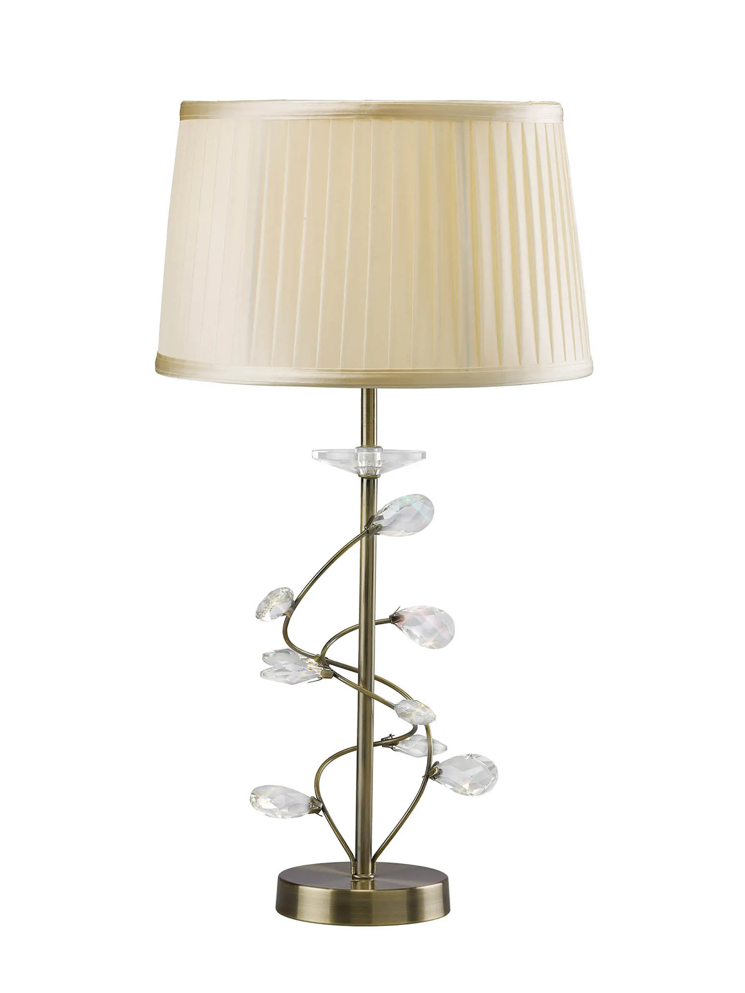 IL31220  Willow Crystal 55cm 1 Light Table Lamp